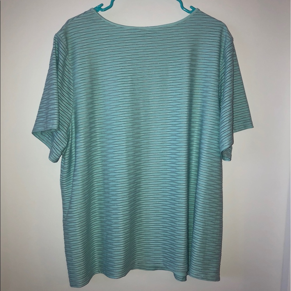 Calvin Klein Metallic Striped Tee - Picture 3 of 5